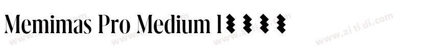 Memimas Pro Medium l字体转换